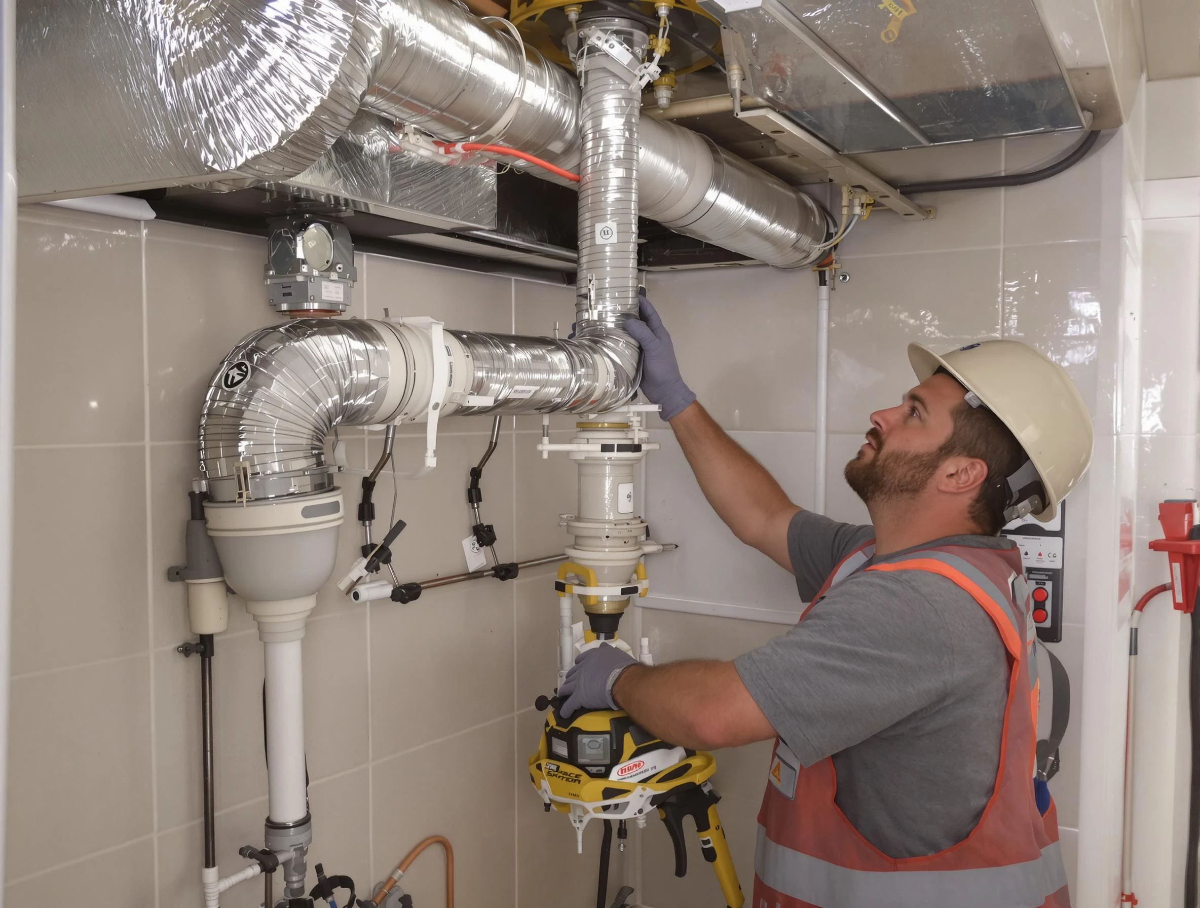 Suwanee Dryer Vent Cleaning expert performing professional dryer vent repair and installation in Suwanee