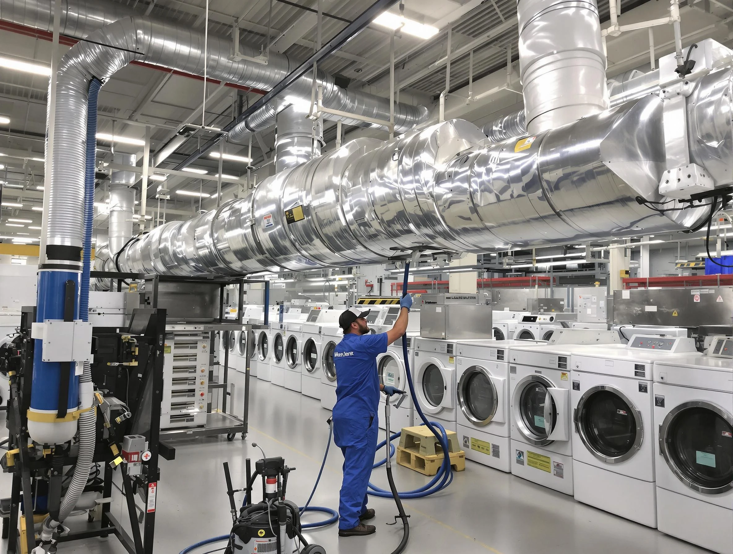 Suwanee Dryer Vent Cleaning team performing heavy-duty industrial dryer vent cleaning in Suwanee